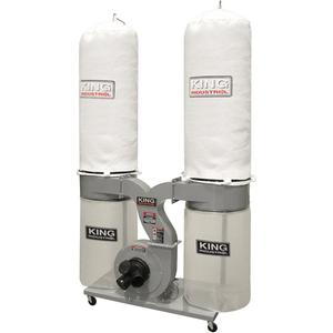 Dust Collectors - 23", 55-1/2", 99", 2280 CFM, 220 V, 3 HP, 3 x 4"/1 x 8", 75-85 dB, 11.8, 10 A