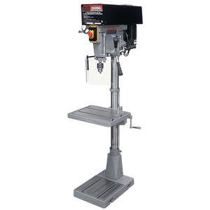 Floor Drill Presses - 15", 5/8", 5000 RPM, 18" W x 14" L, 28", 18", 71-1/2"