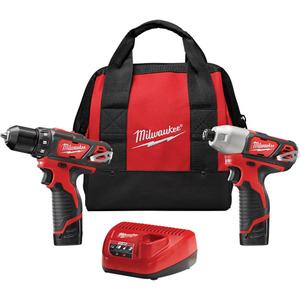 M12™ Cordless 2-Tool Combo Kit - 12 V, Lithium-Ion, 275 in-lbs, 0 - 400 & 0 - 1500, 1000 in-lbs, 0 - 2500