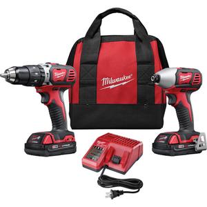 M18™ Cordless 2-Tool Combo Kit - 18 V, Lithium-Ion, 500 in-lbs, 0 - 400 & 0 - 1800, 1500 in-lbs, 0 - 2750