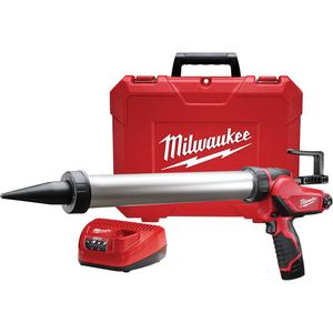 M12™ Cordless Sausage Style Caulk & Adhesive Gun Kit - 12 V, Lithium-Ion, 20 oz., 400 lbs., 16-1/8", 5 Year Limited