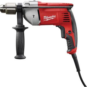 Hammer Drill - 1/2", 8 A, 120 V, 0 - 2800, Keyed, 48000, 1/2" Twist Bit, 1-1/4" Hole Saw, 5/8"