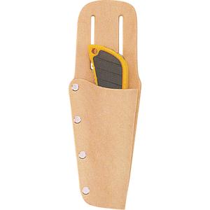 Utility Pouch - Leather, Beige, 1, Knife Holder