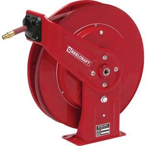 Hose Reels - Air/Water, Single Hose, 3/4", 25', 3/4" NPTM, 250 PSI, 7", 20.25", 19.75", 3/4" NPTF, Spring, 47