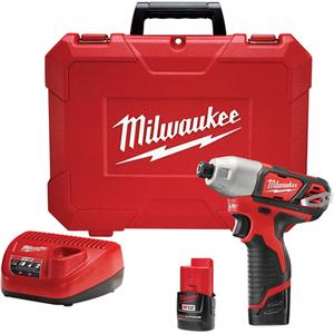 M12™ 1/4" Hex Impact Driver Kit - 12 V, 1/4", Lithium-Ion, 0-2500, 1000 in-lbs