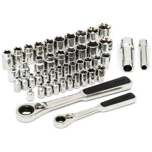 1/4" & 3/8" Drive Pass-Thru™ 6-Point SAE/Metric Tool Set - 1/4", 3/8", Hand/Standard, Standard, 46, 1/4" Drive Pass-Thru™ Extension 3"; 3/8" Drive Pass-Thru™ Extension 3"; 1/4" Drive Pass-Thru™ Quick-Release Adapter; 3/8" Drive Pass-Thru™ Quick-Release Adapter