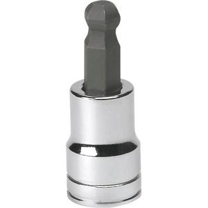 SAE Bit Socket - Hex Ball, 3/8", 3/8", 1.968", 0.906", Chrome