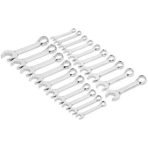12-Point Stubby Wrench Set - 20, Imperial and Metric, Combination, Full Lifetime, 3/4" 12 Point Stubby Combination Wrench, 13/16" 12 Point Stubby Combination Wrench, 7/8" 12 Point Stubby Combination Wrench