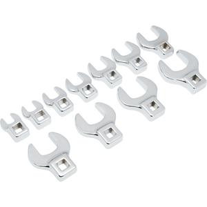 6-Point Wrench Set - 11, Imperial, Crowfoot, 3/8 in; 7/16 in; 1/2 in; 9/16 in; 5/8 in; 11/16 in; 3/4 in; 13/16 in; 7/8 in; 15/16 in; 1 in