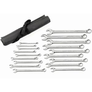12-Point Long Pattern Wrench Set with Tool Roll - 18, Metric, Combination, Full Lifetime, 7mm 12 Point Long Pattern Combination Wrench, 8mm 12 Point Long Pattern Combination Wrench, 9mm 12 Point Long Pattern Combination Wrench