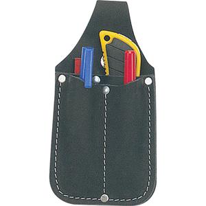 Utility Pouch - Leather, Black, 3, Knife Holder