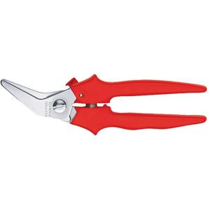 Offset Multi-Purpose Snips - 1-5/8", 7-1/2", Straight, Red, Straight, Stainless Steel, 0.25 lbs.