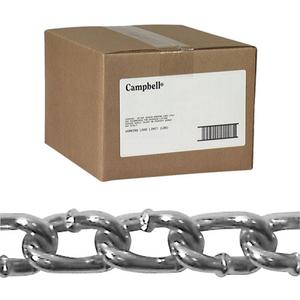 Twist Link Machine Chain - 310 lbs. (0.155 tons), 100' (30.4 m), Not Graded, #2, Low Carbon Steel, Zinc Plated