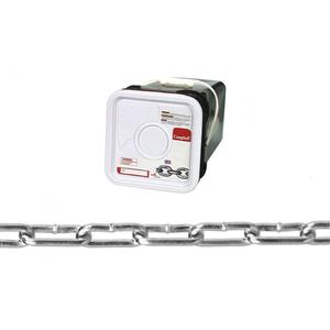 Straight Link Coil Chain - 370 lbs. (0.185 tons), 350' (106.7 m), Not Graded, #1, Low Carbon Steel, Zinc Plated
