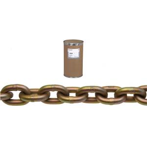 Campbell® Transport Chain - 4700 lbs. (2.35 tons), 550' (167.6 m), Grade 70, 5/16", Heat-Treated Carbon Steel, Yellow Chromate Plated/Zinc Plated, 4 to 1, Drum