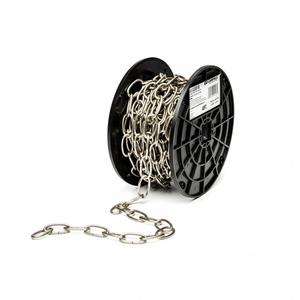 Decorator Chain - 35 lbs. (0.0175 tons), 40' (12.2 m), Not Graded, #10, Steel, Brushed Nickel