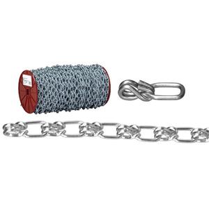 Lock Link Single Loop Chain - 155 lbs. (0.0775 tons), 360' (109.73 m), Not Graded, #2, Low Carbon Steel, Galvanized