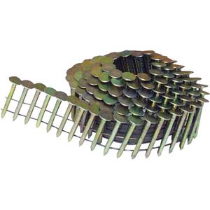 15° Smooth Shank Coil Roofing Nails - 1-1/4", Galvanized, 15, 7200/Box
