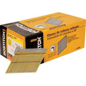 Framing Nails - 3-1/2", 0.131", Smooth, Galvanized, Full Round, Diamond, Steel, 28°