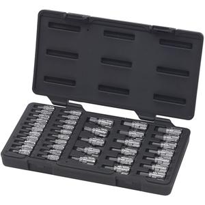 Pass-Thru™ SAE/Metric Bit Socket Set - Hex/Phillips/Slot/Torx®, 1/4"/3/8", 39, Full Lifetime, Hex sizes 1/16", 5/64", 3/32", 7/64", 1/8", 9/64", 5/32", 3/16", 7/32", 1/4", 5/16", 3/8", 2mm, 2.5mm, 3mm