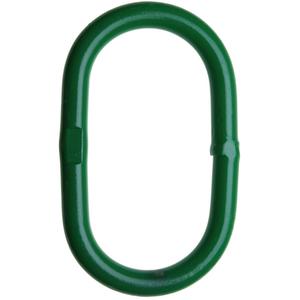 Cam-Alloy® Master Link - 30000 lbs. (15 tons), 1-1/8, Grade 100, Oblong, Alloy Steel, Painted, Green