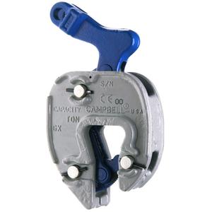 GX Plate Clamp with Chain Connector - 1000 lbs. (0.5 tons), 1/16" - 5/16", Alloy Steel