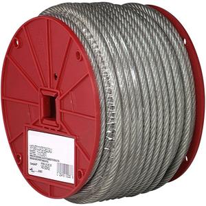 Wire Cable - 1400 lbs. (0.7 tons), 200' (60.96 m), 1/4", 7 x 19, Vinyl Coated