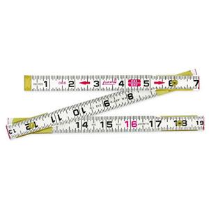 Red End® Rule - 2 m, 5/8", 1 mm, Wood