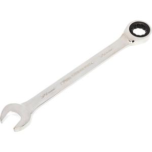 72-Tooth Ratcheting Combination Wrench - 12, 15-4/5", 30 mm, Chrome/Polished, Plain, Full Lifetime, 0°, 15°