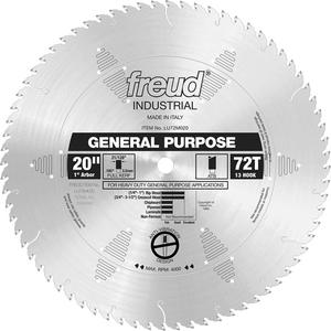Industrial Saw Blade - General Purpose - 20", 1", 72, Wood