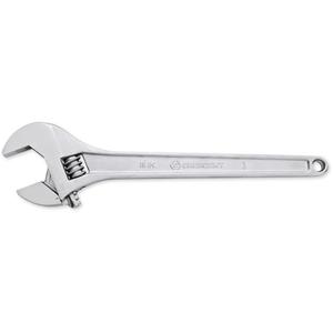 Adjustable Tapered Handle Wrench - Carded - 15", 1-11/16"/43 mm, Chrome/Polished, Plain, Full Lifetime