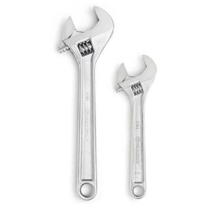 Wrench Set - 2, Imperial and Metric, Adjustable, Full Lifetime, 8" & 12" Adjustable Wrenches (Carded)