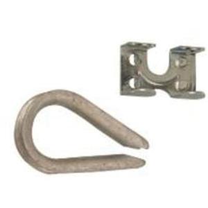 Wire Rope Thimble And Rope Clamp - 1/4" - 3/8", Zinc Plated