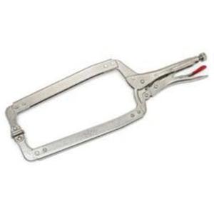 Locking C-Clamp with Swivel Pads - 18", C-Clamp, 8"