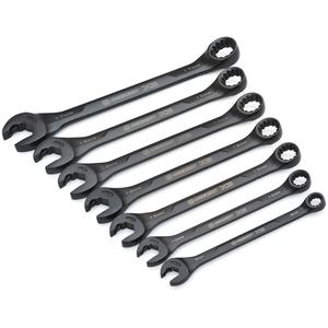 X6™ Black Oxide Spline Ratcheting Wrench Set - 7, Metric, Combination/Open-Ended, Full Lifetime, 8mm, 10mm, 12mm, 13mm, 14mm, 15mm, 17 mm