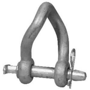 Campbell® Long Body Twisted Clevis - Galvanized, 7/8", 3/4", 16,000 lbs., Steel, T-Handle