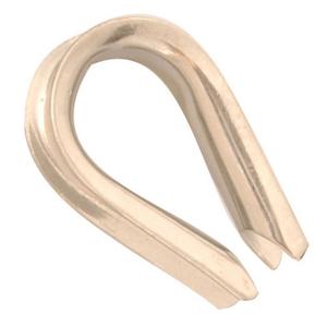 Light-Duty Wire Rope Thimble - 1/4", Uncoated Natural Finish, Stainless Steel