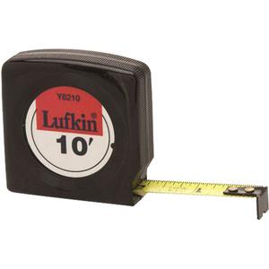 Mezurall® Return Tape Measure - 10', 1/2", Imperial, Black, Yellow
