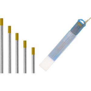 Tungsten Electrodes - 5/32", 7", Gold AWS A5.12 EWLa-1.5 ISO6848 WL15, Pack, 10, 1.5% Lanthanated