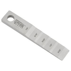 Stepped Wedge & Gauge - Stainless Steel, 4", 3/4"