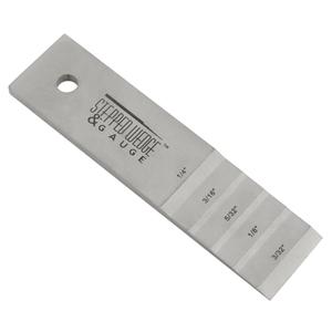 Stepped Wedge & Gauge - Stainless Steel, 6", 1-1/2"
