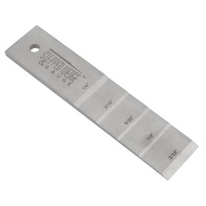 Stepped Wedge & Gauge - Stainless Steel, 8", 1-3/4"