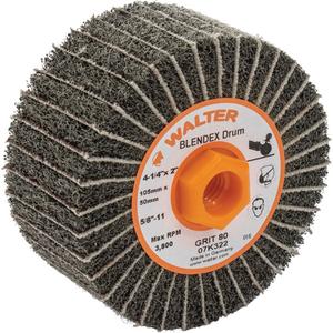 Two-In-One™ Finishing Drums - 4-1/4", 2", 80, 5/8"-11, Steel, Stainless Steel, Aluminum & Copper Alloys, 3800