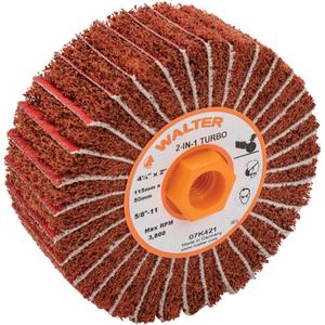 Two-In-One™ Turbo Drums - 4-1/2", 2", 60, 5/8"-11, Steel, Stainless Steel, Aluminum & Copper Alloys, 3800