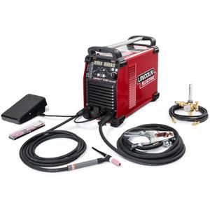 Aspect® 230 AC/DC Air-Cooled One-Pak® - 120 V, 1 Ph/3 Ph, 50/60 Hz, (1) Aspect 230 AC/DC TIG Welder, (1) Input Power Cord 10 ft (3m), (1) K870 Foot Pedal, (1) KP509 Expendables Kit for PTW-18 & PTA-26