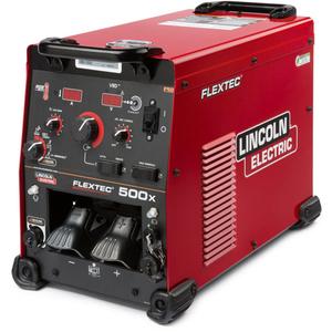 Flextec® 500X Multi-Process Welder - 380 V/460 V/575 V, 3 Ph, 50/60 Hz, 18.8" x 14" x 27.5" (477 mm x 356 mm x 699 mm), 500 A, 5-500 A