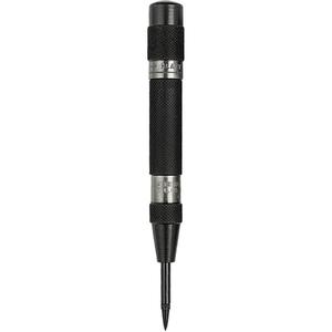 Mini Heavy-Duty Automatic Center Punch - 11/200", 1/2", 4-7/8", Steel, Black Oxide