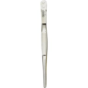 Industrial Tweezers with Blunt Serrated Tip - 6", Serrated, Stainless Steel