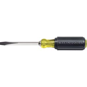 Heavy-Duty Slot Keystone Screwdriver - 1/4", 4", Square, Cushion Grip, 8-11/32"