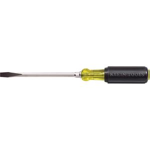 Heavy-Duty Slot Keystone Screwdriver - 5/16", 6", Round, Cushion Grip, 10-15/16"